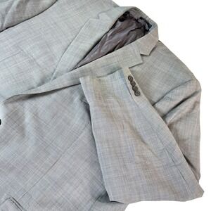 Lauren Ralph Lauren Glen Check‎ Plaid Mens Wool Jacket Blazer Gray 52R Preppy